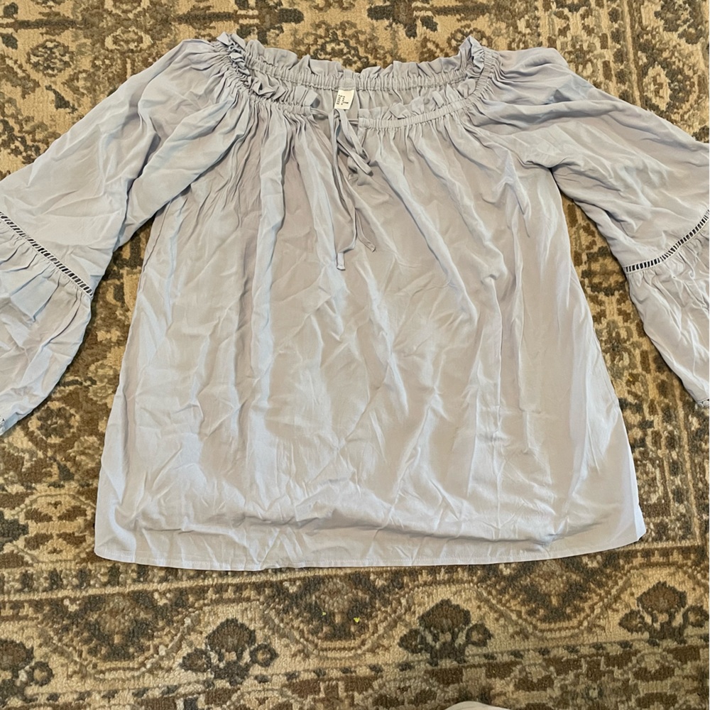 Light blue off shoulder top